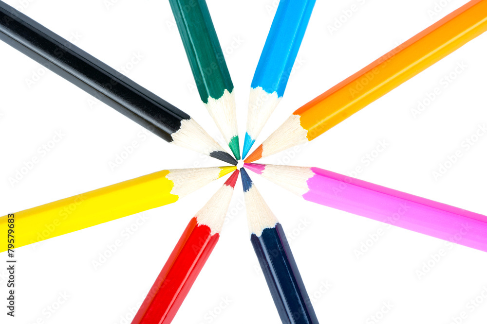 Naklejka premium Multicolored pencils