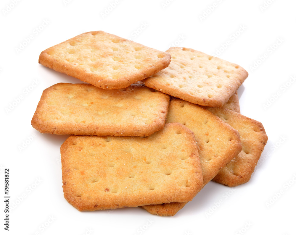Cracker on white background Cracker on white background