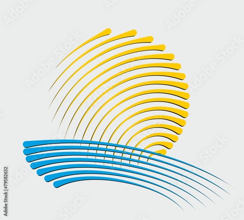 Sun and sea logo