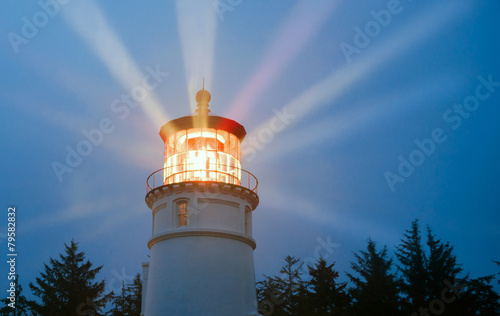 Photography Lighthouse Beams Illumination Into Rain Storm Maritime Nautical
