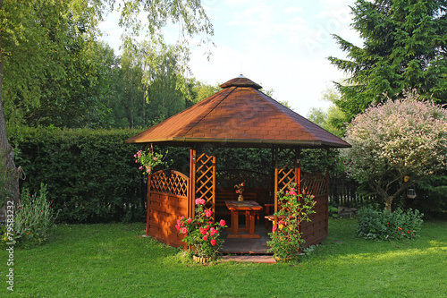 Photography Wooden summerhouse  in the garden