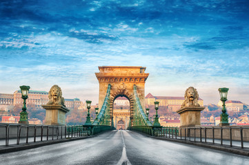 Acrylglasbilder Budapest Kettenbrücke in Budapest Ungarn  © waku