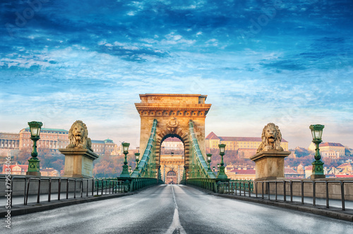 Canvas Print Chain bridge Budapest Hungary