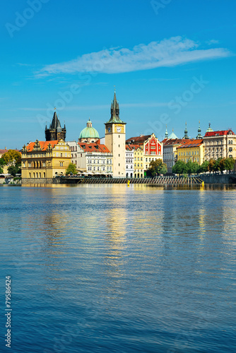 Prague old town across Vlava river