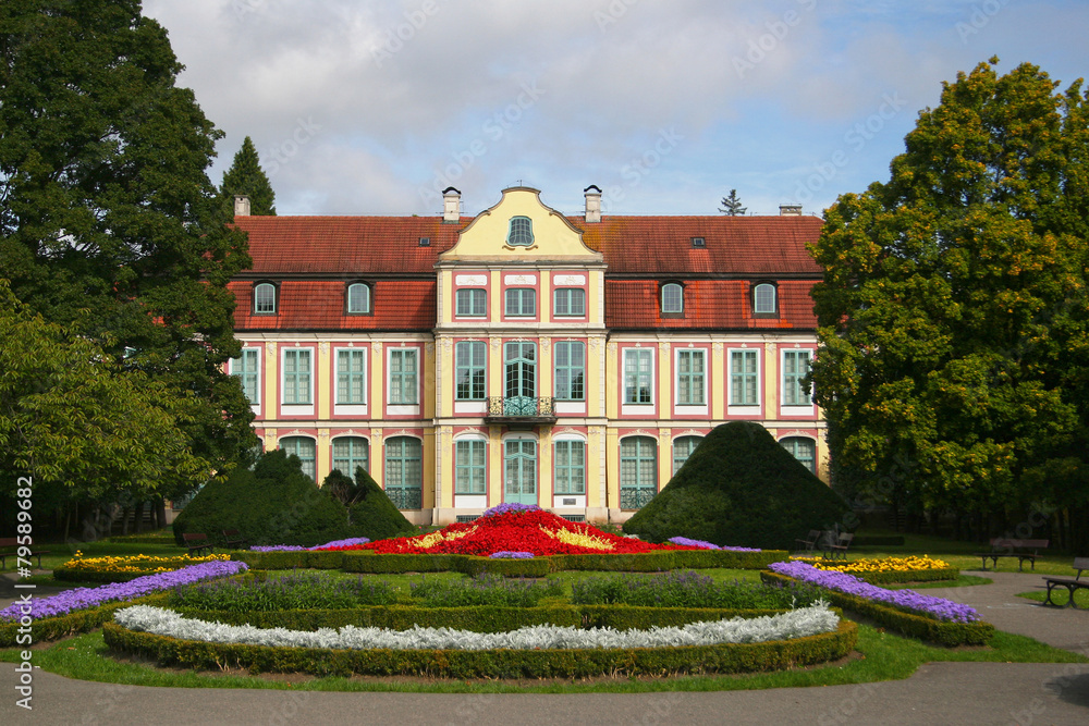 Obraz premium Abbots Palace and gardens in Gdansk Oliwa. Poland.