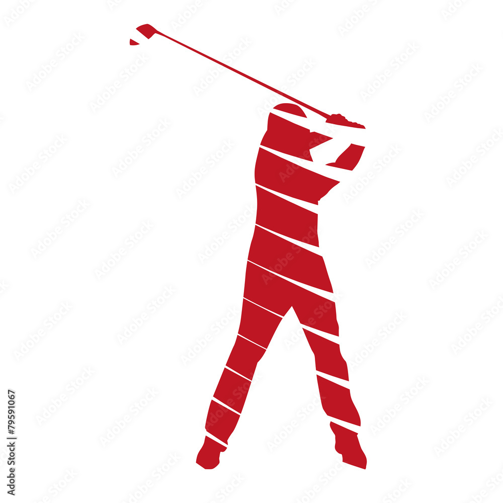 Obraz premium Abstract vector golfer