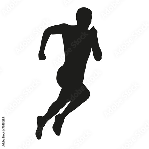 Vector runner silhouette