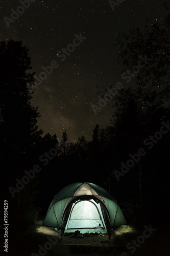Tent with the night sky