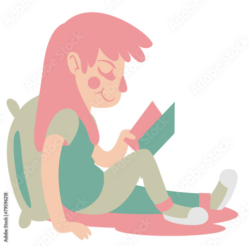 Cute Girl Reading