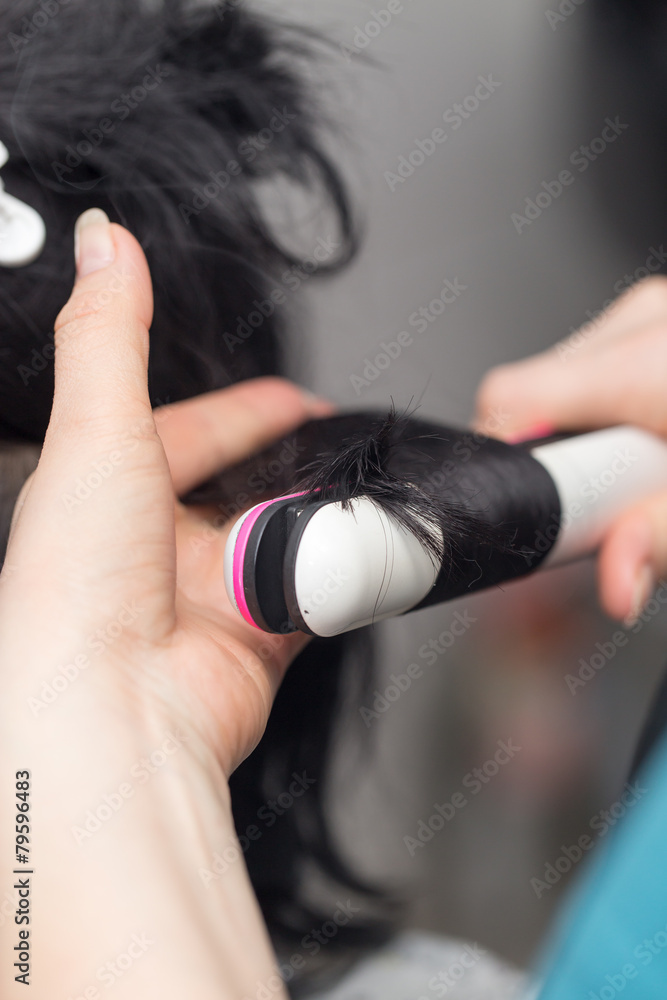 Permanent hair in a beauty salon Permanent hair in a beauty salon