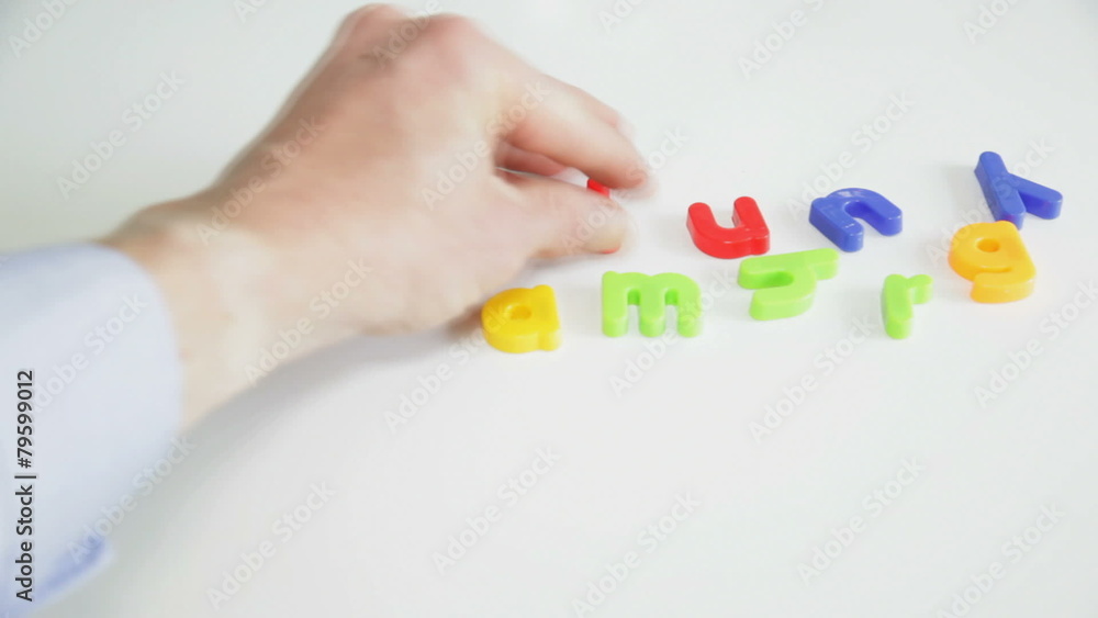 Letters spelling I am hungry Letters spelling I am hungry