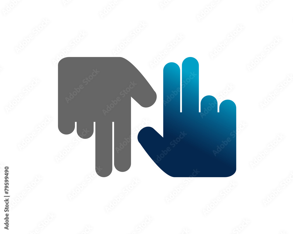 Fototapeta premium 8 N 8 hand sign