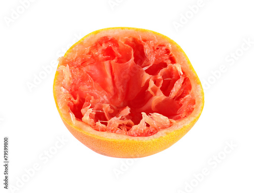 Peel of squeezed grapefruit