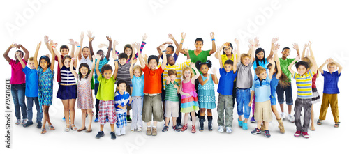 Ethnicity Diversity Group Kids Friendship Cheerful Concept