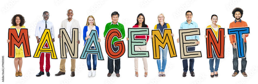 Group People Standing Holding Management Concept Group People Standing Holding Management Concept