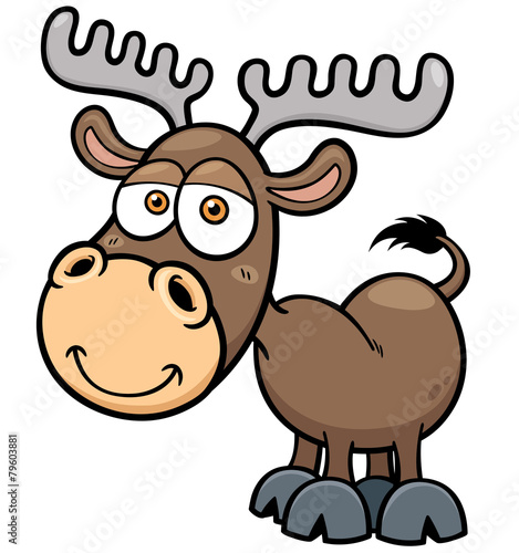 Vector illustration of Deer cartoon