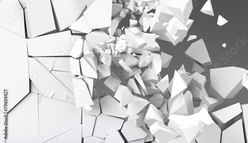 3d rendering destruction of wall