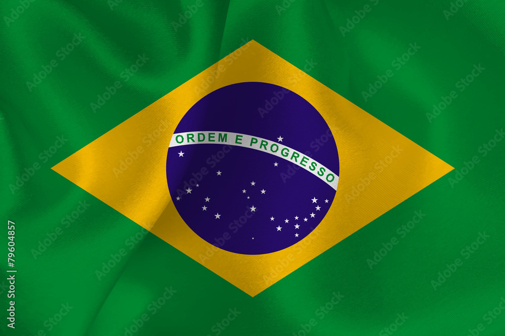 Obraz premium ブラジル 国旗 旗