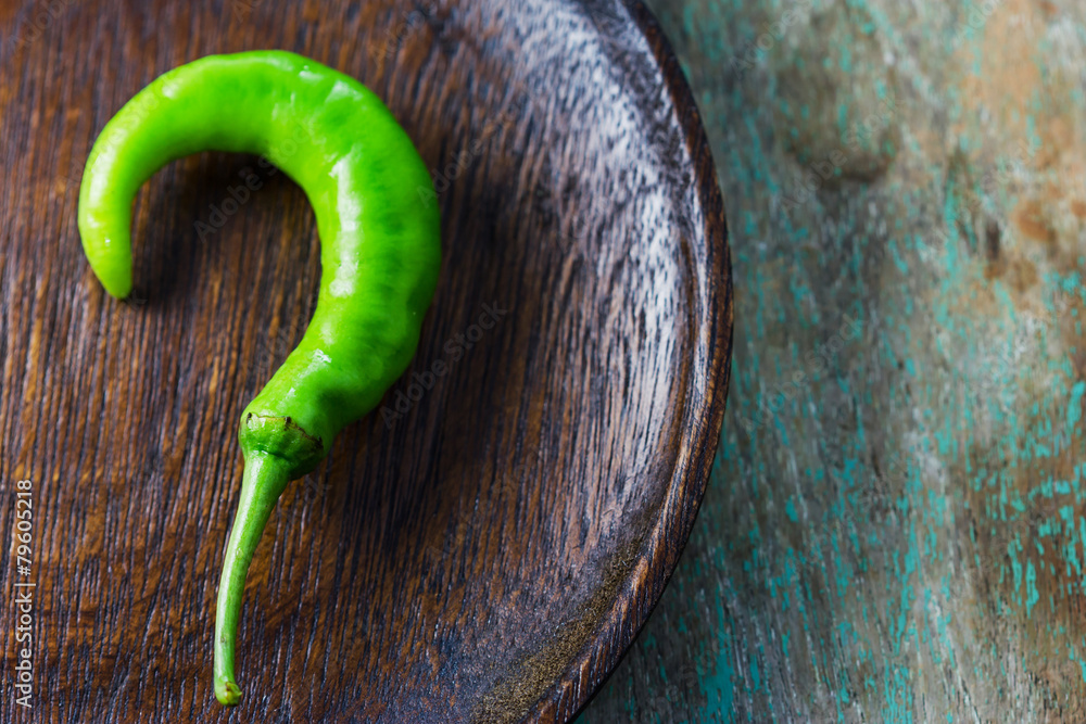 Fototapeta premium Fresh green goat pepper