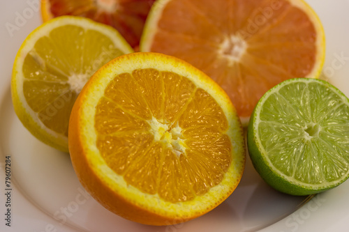 Citrus Fruits on Plate