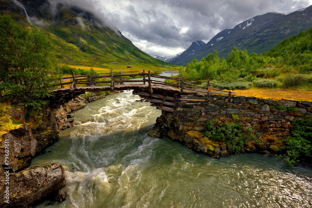 Norwegia ,  góry, krajobraz wiejski - obrazy, fototapety, plakaty 