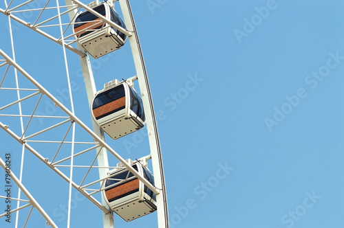 Ferris Whee on blue sky