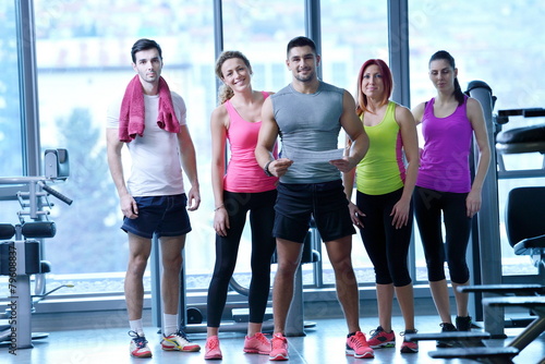 Fototapeta Naklejka Na Ścianę i Meble -  Group of people exercising at the gym