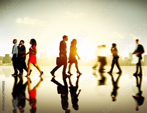 Business People Commuter Corporate Cityscape Pedestrian Concept