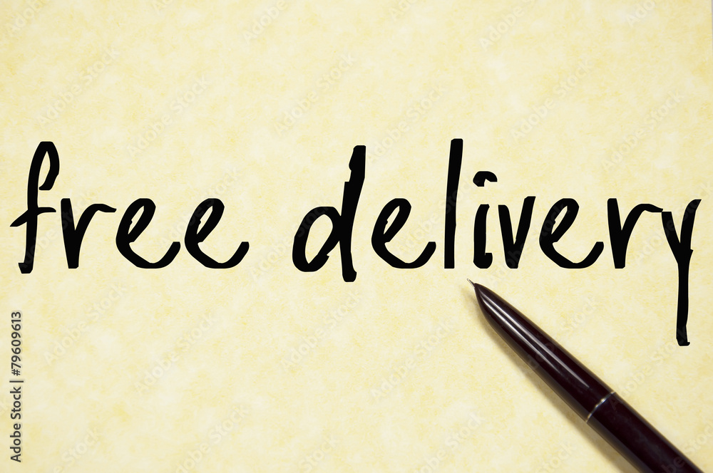 free delivery text write on paper