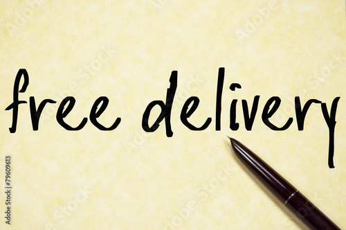 free delivery text write on paper