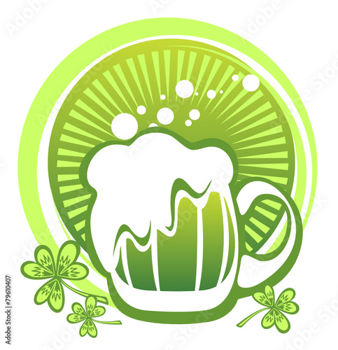 green beer mug