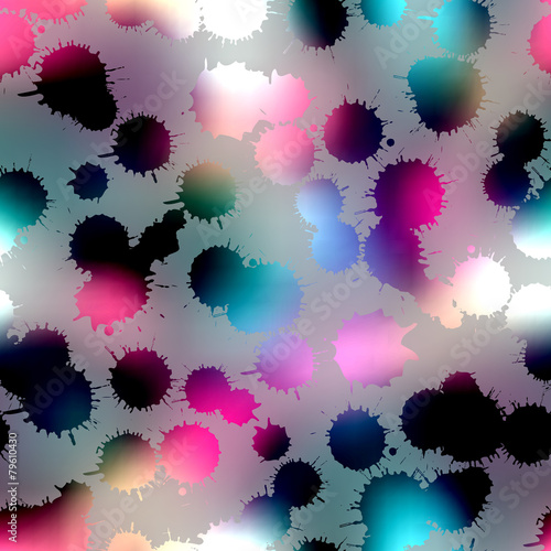 Blots on blurred background.