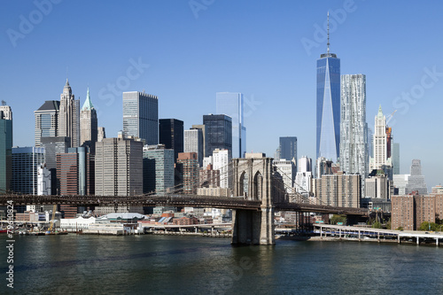 The New York City Downtown w the Freedom tower 2014 © kropic