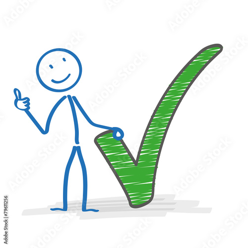 Stickman Green Tick Ok