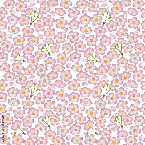桜の壁紙(シームレスパターン)