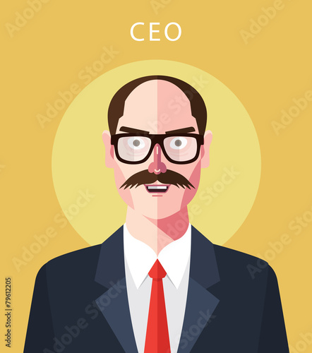 Flat character of ceo concept illustrations
