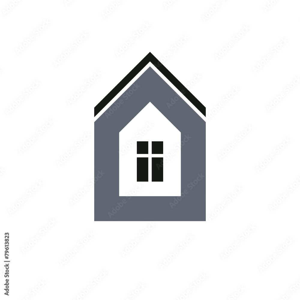 Real estate simple business icon isolated on white background, a Real estate simple business icon isolated on white background, a