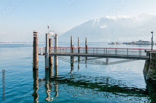 Pier on lake Maggiore  Locarno