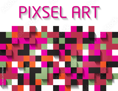 Abstract pixelated colorful background. Pixel art.