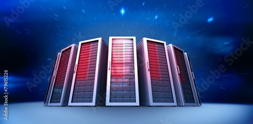 Fotografie Composite image of server towers