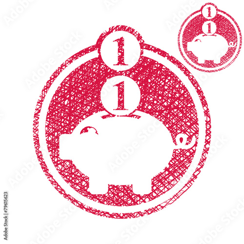 Piggy bank, coins cash mone...