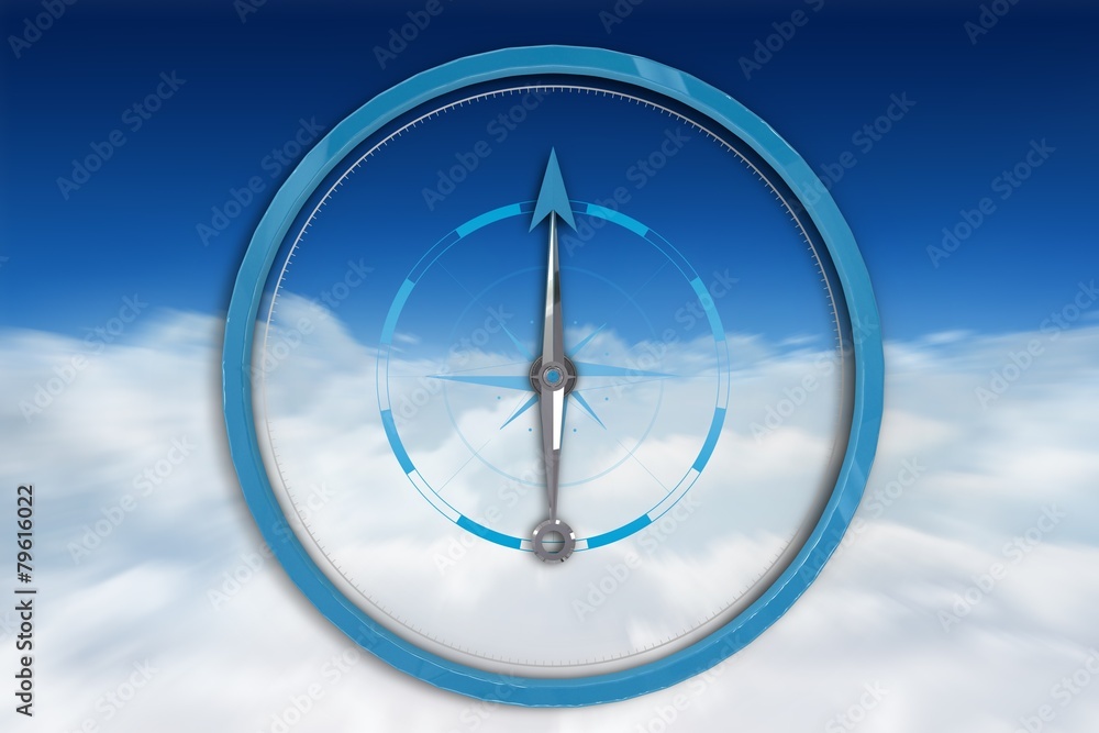 Composite image of compass Composite image of compass