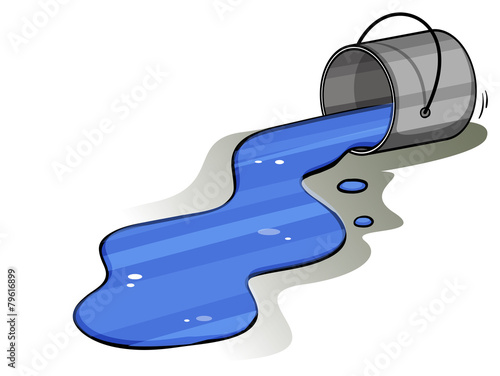 Bucket of spilt ink