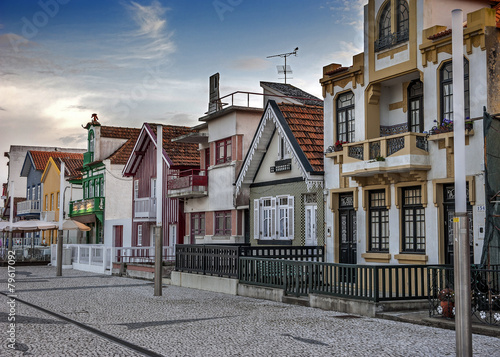 Costa Nova do Prado ( Portugal) famous home Palheiros © seregayu
