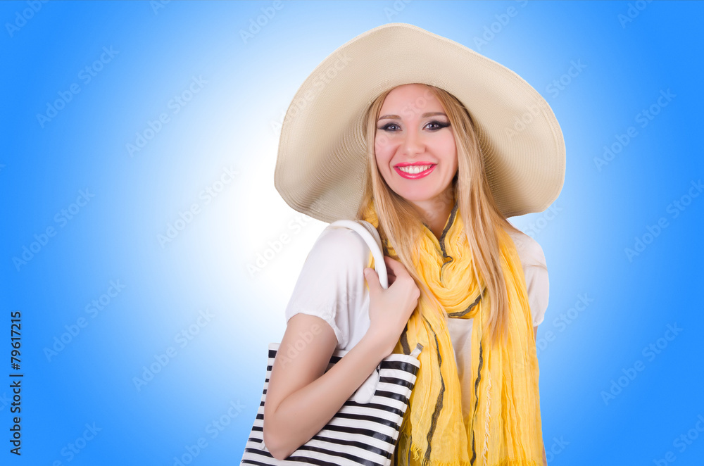 Young attractive woman ready for summer vacation Young attractive woman ready for summer vacation