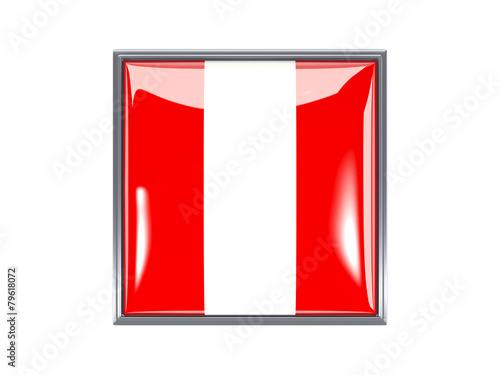 Free Download Square icon with flag of peru - GFXLoad