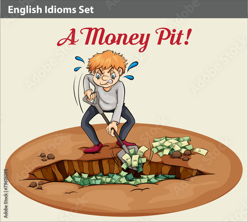English idiom showing the wealth at the pit