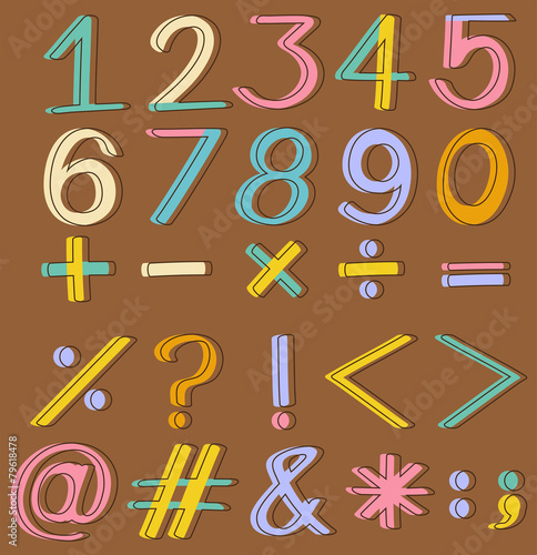 Numbers and mathematical operations photo