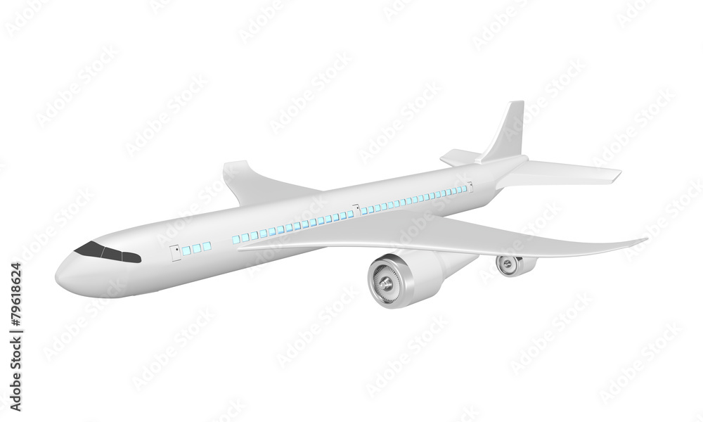 Airplane , isolated on a white background