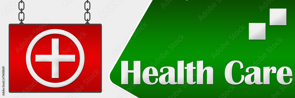 Obraz premium Health Care Signboard Horizontal